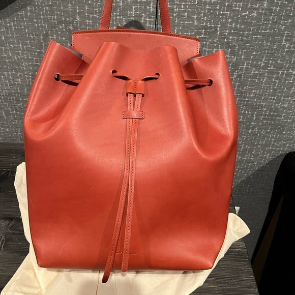NWT MANSUR GAVRIEL Leather Backpack Brandy Avion main image 12